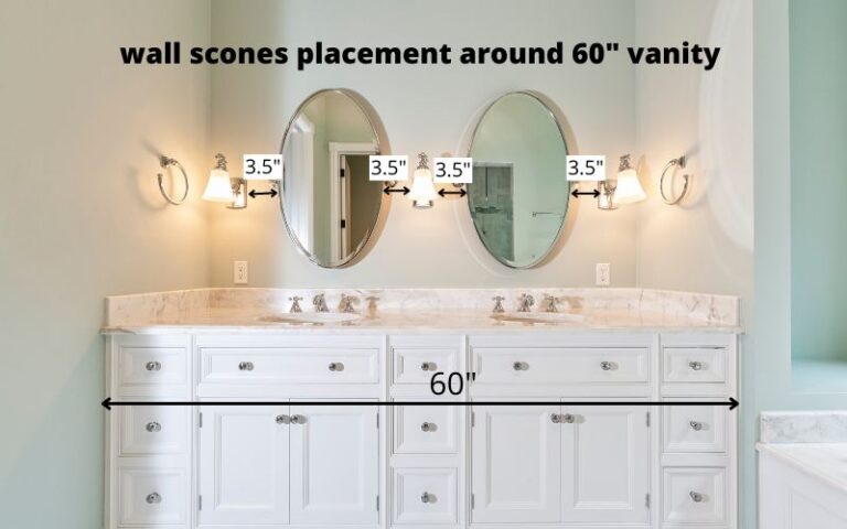 Proper Configuration Of Lights Over Vanity with Placement 