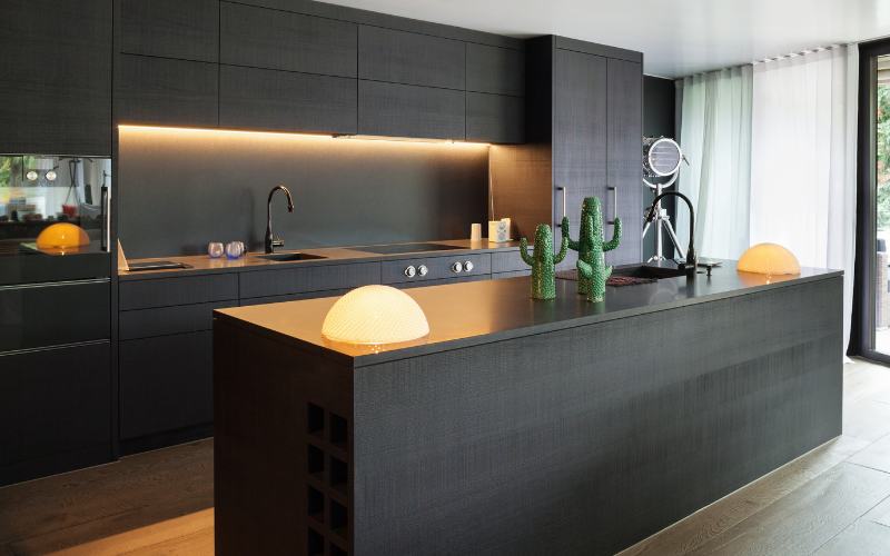 Accent lighting in a kitchen